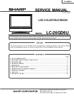 Preview for 1 page of Sharp Aquos LC-26GD6U Service Manual