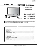 Preview for 1 page of Sharp AQUOS LC-26P50E Service Manual