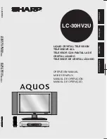 Sharp Aquos LC 30HV2U Operation Manual preview