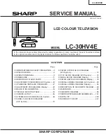 Preview for 1 page of Sharp Aquos LC-30HV4E Service Manual