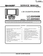 Preview for 1 page of Sharp Aquos LC-30HV4H Service Manual