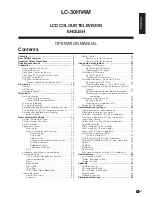 Предварительный просмотр 2 страницы Sharp Aquos LC-30HV4M Operation Manual