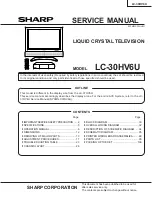 Sharp Aquos LC 30HV6U Service Manual preview