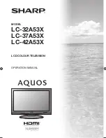 Sharp Aquos LC-32A53X Operation Manual предпросмотр