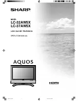 Предварительный просмотр 1 страницы Sharp Aquos LC-32AW5X Operation Manual