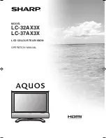 Sharp Aquos LC-32AX3X Operation Manual предпросмотр