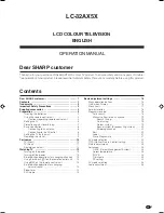 Preview for 2 page of Sharp Aquos LC-32AX5H Operation Manual