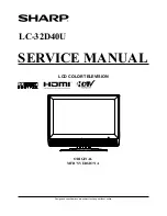 Предварительный просмотр 1 страницы Sharp Aquos LC-32D40U Service Manual