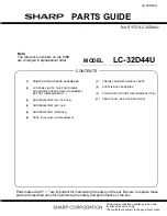 Предварительный просмотр 86 страницы Sharp Aquos LC-32D44U Service Manual