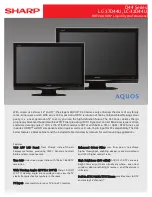 Sharp Aquos LC-32D44U Specifications preview