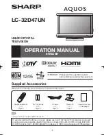 Sharp AQUOS LC-32D47UN Operation Manual предпросмотр