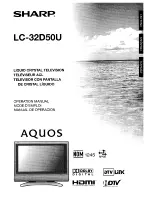 Sharp Aquos LC 32D50U Operation Manual preview