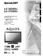 Предварительный просмотр 1 страницы Sharp AQUOS LC-32D62U Operation Manual