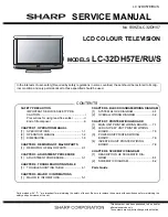 Sharp Aquos LC-32DH57E Service Manual предпросмотр