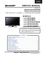 Sharp Aquos LC-32FB500E Service Manual preview