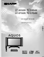 Sharp AQUOS LC-32G2H Operation Manual preview