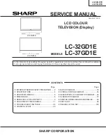 Sharp Aquos LC-32GD1E Service Manual предпросмотр