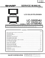 Sharp Aquos LC-32GD4U Service Manual preview