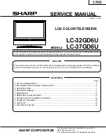 Sharp Aquos LC 32GD6U Service Manual preview