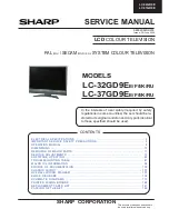 Preview for 1 page of Sharp Aquos LC 32GD9E Service Manual