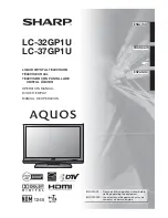 Предварительный просмотр 1 страницы Sharp Aquos LC-32GP1U Operation Manual