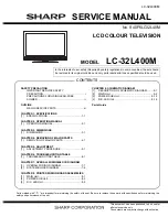 Sharp AQUOS LC-32L400M Service Manual предпросмотр