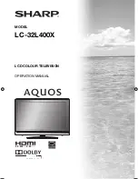 Preview for 1 page of Sharp Aquos LC-32L400X Operation Manual