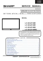 Preview for 1 page of Sharp Aquos LC-32LD166K Service Manual