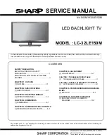 Sharp Aquos LC-32LE150M Service Manual preview