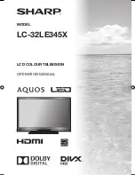 Sharp Aquos LC-32LE345X Operation Manual preview