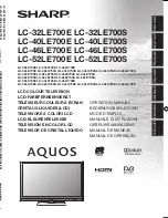 Предварительный просмотр 1 страницы Sharp Aquos LC-32LE700S Operation Manual