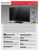 Preview for 1 page of Sharp AQUOS LC-32LE700UN Specifications