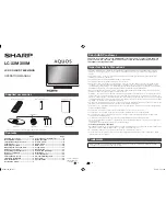 Предварительный просмотр 1 страницы Sharp AQUOS LC-32M300M Operation Manual