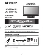 Preview for 1 page of Sharp Aquos LC-32M44L Operation Manual