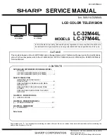 Preview for 1 page of Sharp Aquos LC-32M44L Service Manual