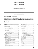 Preview for 3 page of Sharp Aquos LC-32PD5X Operation Manual