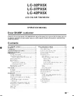 Предварительный просмотр 3 страницы Sharp Aquos LC-32PX5X Operation Manual