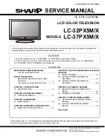 Предварительный просмотр 1 страницы Sharp Aquos LC-32PX5X Service Manual