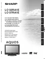 Предварительный просмотр 1 страницы Sharp Aquos LC-32RA1E Operation Manual