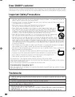 Предварительный просмотр 4 страницы Sharp Aquos LC-32RD2E Operation Manual