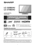 Предварительный просмотр 1 страницы Sharp AQUOS LC-32SB24U Operation Manual