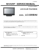 Sharp AQUOS LC-32SB24U Service Manual предпросмотр