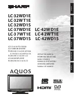 Preview for 1 page of Sharp Aquos LC-32WD1E Operation Manual