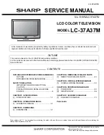 Preview for 1 page of Sharp Aquos LC-37A37M Service Manual