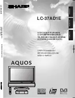 Предварительный просмотр 1 страницы Sharp AQUOS LC-37AD1E Operation Manual