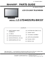 Preview for 85 page of Sharp AQUOS LC-37D44E Service Manual