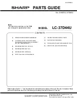 Предварительный просмотр 86 страницы Sharp Aquos LC-37D44U Service Manual