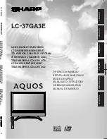 Sharp Aquos LC-37GA3E Operation Manual preview