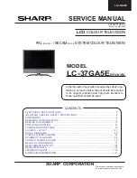 Preview for 1 page of Sharp AQUOS LC-37GA5E Service Manual