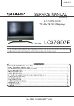 Sharp Aquos LC-37GD7E Service Manual предпросмотр